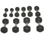 Body Maxx 95 Kg Hex Dumbells Sets. 12.5 kg + 15 kg + 20 kg X 1 Pair Each 