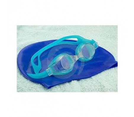 Swimming goggle jointless, silicon cap and ear plugs