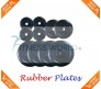 30 KG Adjustable Rubber Dumbells Sets, Plates + Rods & Gloves