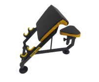 Body Maxx Bicep Curl Bench Bend Yellow Black