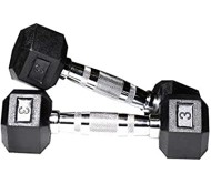 BODY MAXX 3 KG X 2 RUBBER COATED PROFESSIONAL EXERCISE HEX DUMBBELLS