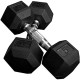 Body Maxx 5 kg x 2 Rubber Coated Professional Exercise Hex Dumbbells
