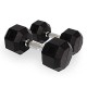 Body Maxx 7.5 kg x 2 Rubber Coated Professional Exercise Hex Dumbbells