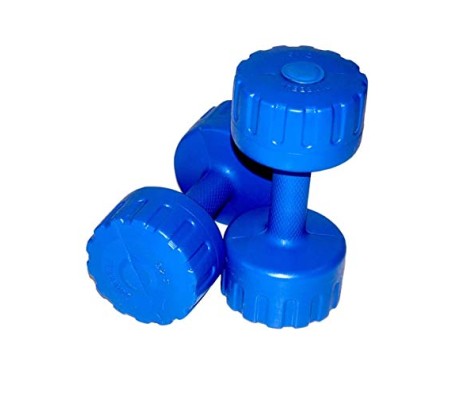 Body Maxx (5 Kg. X 2 = 10 Kg) PVC Dumbbells Weights, Exercise and Fitness Training Equipment for Home and Gym.