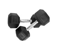 Body Maxx 10 kg x 2 Rubber Coated Professional Exercise Hex Dumbbells