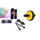 Body Maxx Yoga Mat And Mat Cover With Combo Set AB Wheel And Pencil Skipping Rope.