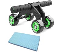 Body Maxx Iron Anti-Skid Abdominal wheel for Abdominal Stomach Exercise Training with Knee Mat Steel Handle for Unisex