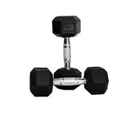 Body Maxx 4 kg x 2 Rubber Coated Professional Exercise Hex Dumbbells