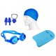 Body Maxx Swimming Combo Kit with Anti-Slip Swim Training Kickboard, Goggles, Silicone Cap, 2Pc Ear Plugs, 1Pc Nose Clip..