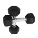 Body Maxx 2.5 kg x 2 Rubber Coated Professional Exercise Hex Dumbbells