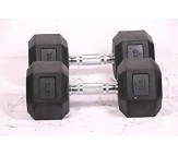 Body Maxx 12.5 kg x 2 Rubber Coated Professional Exercise Hex Dumbbells