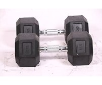 Body Maxx 12.5 kg x 2 Rubber Coated Professional Exercise Hex Dumbbells