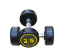 Body Maxx Rubber Coated Professional Round Dumbbells For Men And Women (2.5 KG x 2 pcs) For Home And Club Usage.