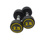 Body Maxx Rubber Coated Professional Round Dumbbells For Men And Women (2.5 KG x 2 pcs) For Home And Club Usage.