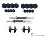 16 KG Rubber Plates + Dumbells Rods Body Maxx