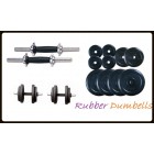 10 KG Rubber Dumbells Sets. Rubber Plates + Dumbells Rods.